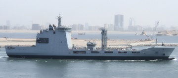Pakistan Navy's New Fleet Tanker PNS Moawin started to conduct sea trials